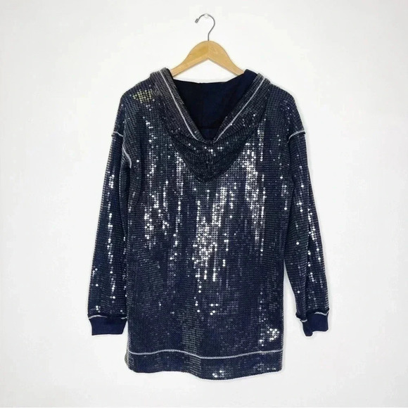 Anthropologie Gracie Sequined Tunic Hoodie Top Size XS NWT - Picture 8 of 8
